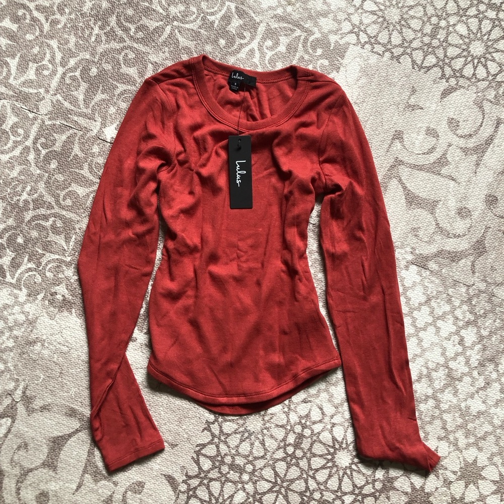 NEW with tags - sexy open back long sleeve top LULUs